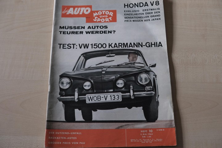 Deckblatt Auto Motor und Sport (10/1962)